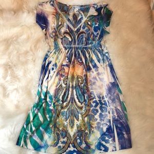 Western Colorful Dress - rainbow